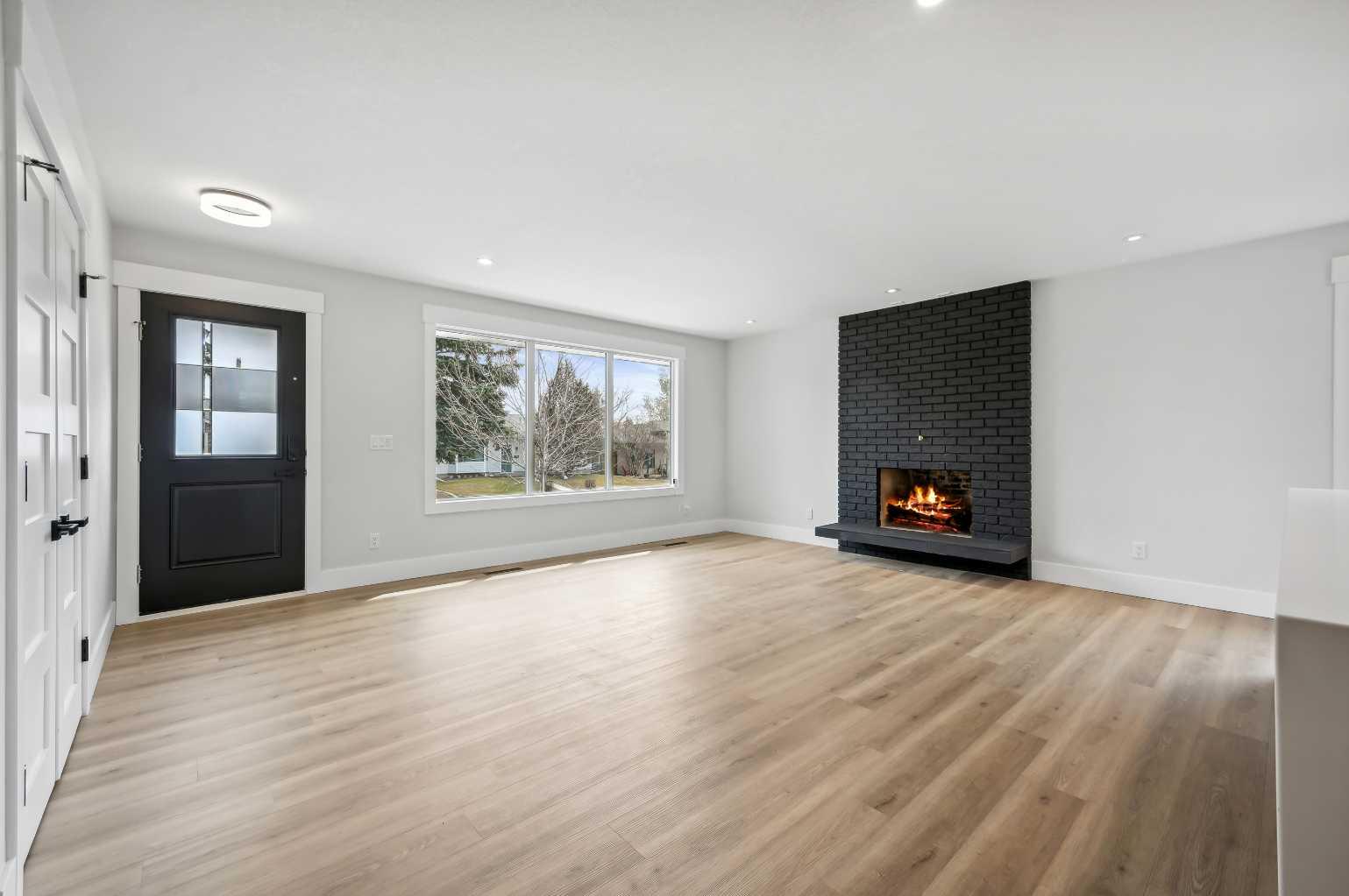Living Room & Fireplace — after