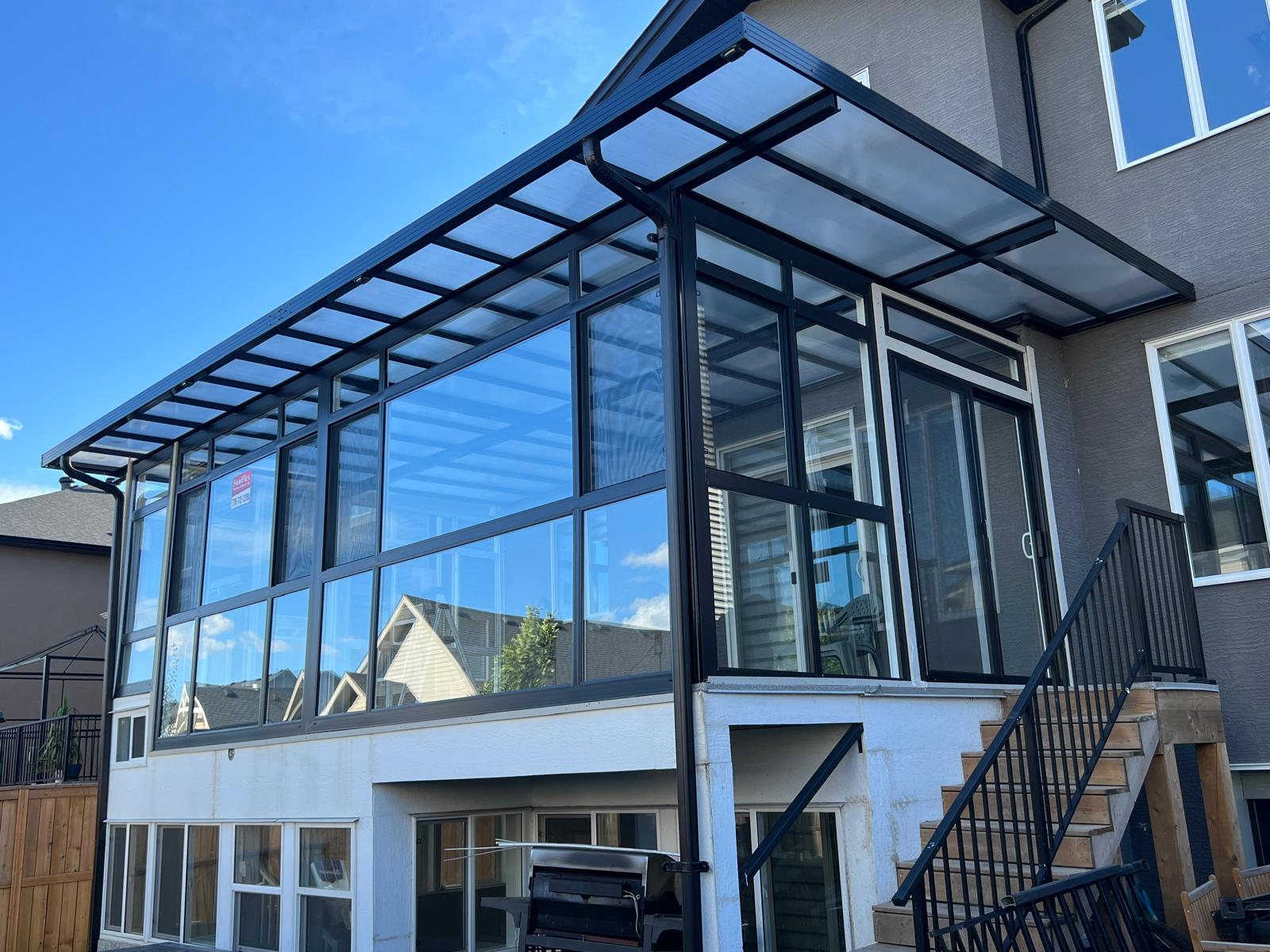 Black-Frame Glass Exterior